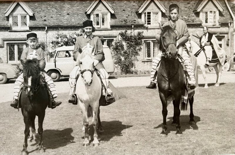 Performers at 1953 Hinchingbrooke Castle Pageant