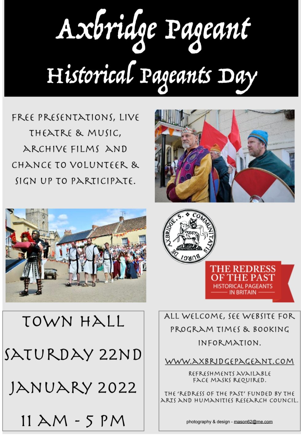 Poster from Axbridge Pageant Historical Pageants Day
